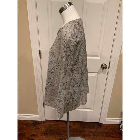 Pure Nature Adiv Gray Splatter Print Anthropologie Brand Tunic, Size Small - Picture 5 of 7
